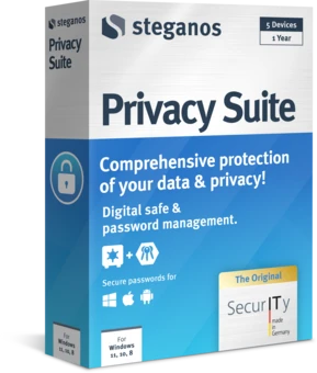 Συσκευασία του Steganos Privacy Suite — αριστερή όψη